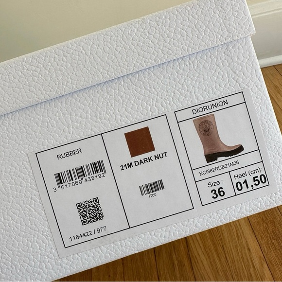 DIORUNION RAIN BOOTS IN DARK NUT COLOR (BEIGE) - Picture 10 of 12